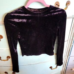 Black Velvet Crop Top XS 🖤